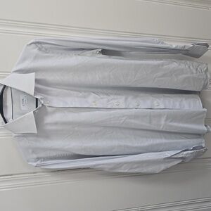 Men's ETON Contemporary Signature Twill Black and White 16 1/2 / 42 Long Sleeve